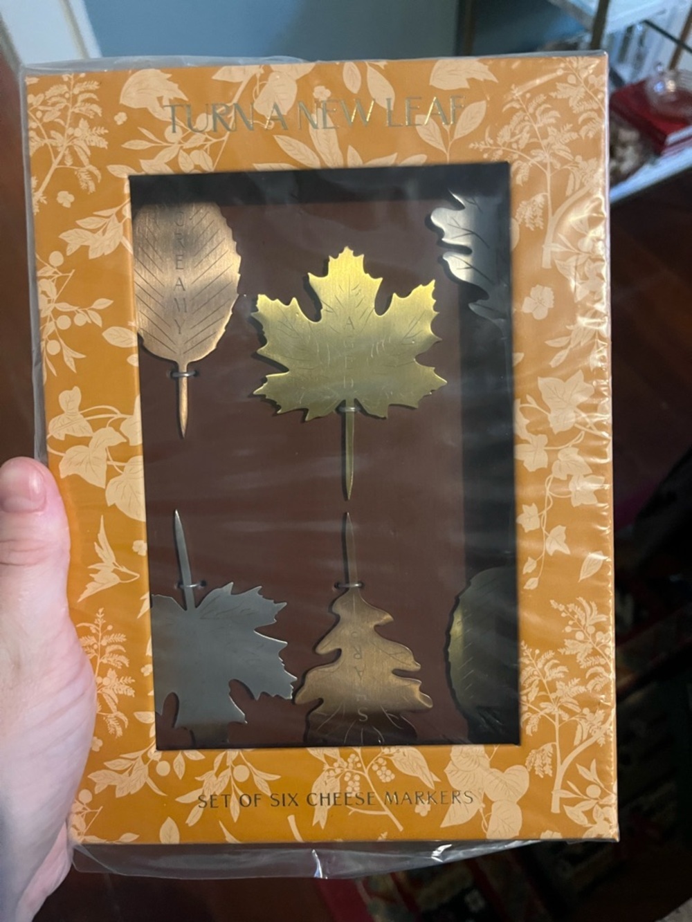 Anthropologie Foliage Copper Cheese Markers - Set of Six - Picture 3 of 4